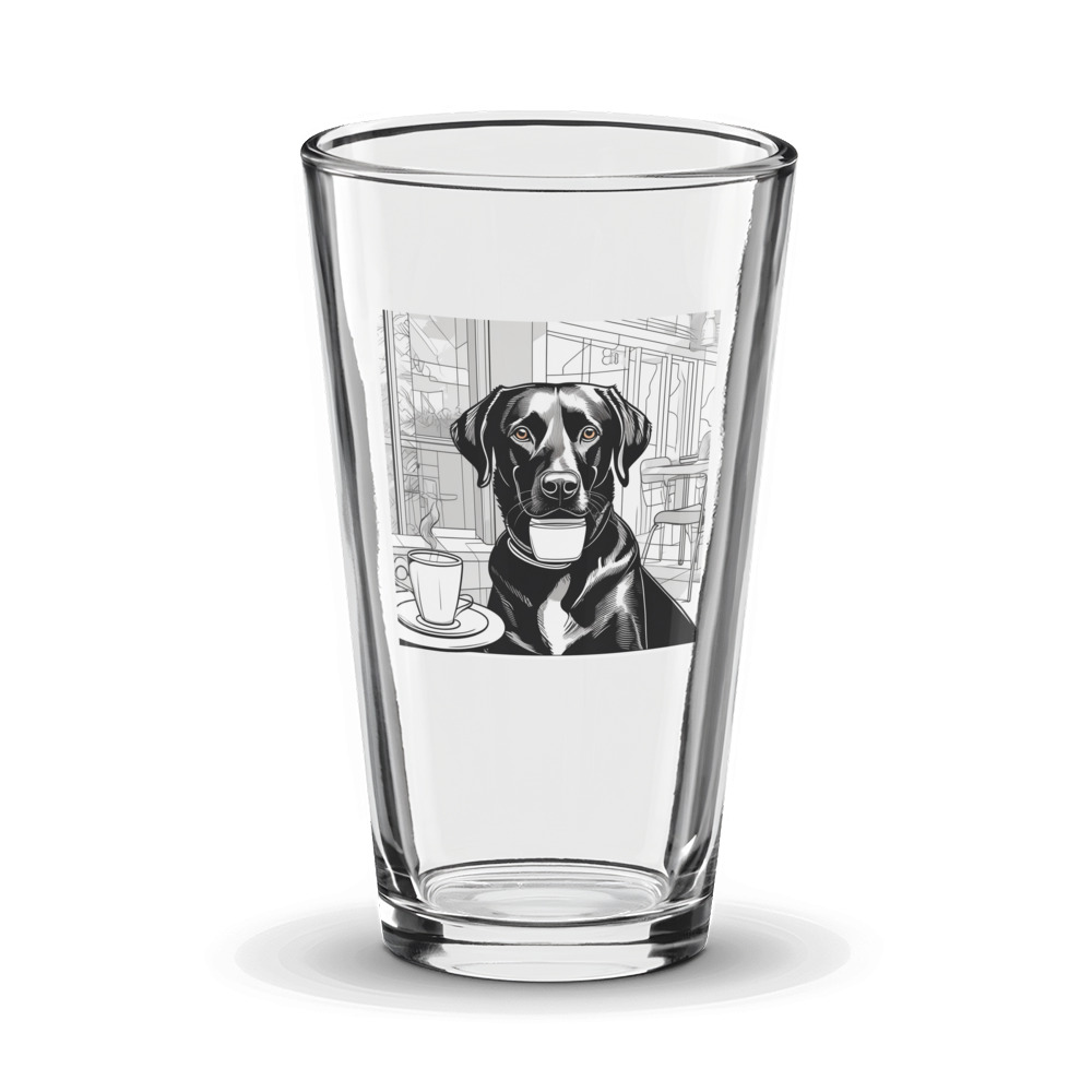 PugMug Custom Black Labrador Retriever Glass Tumbler
