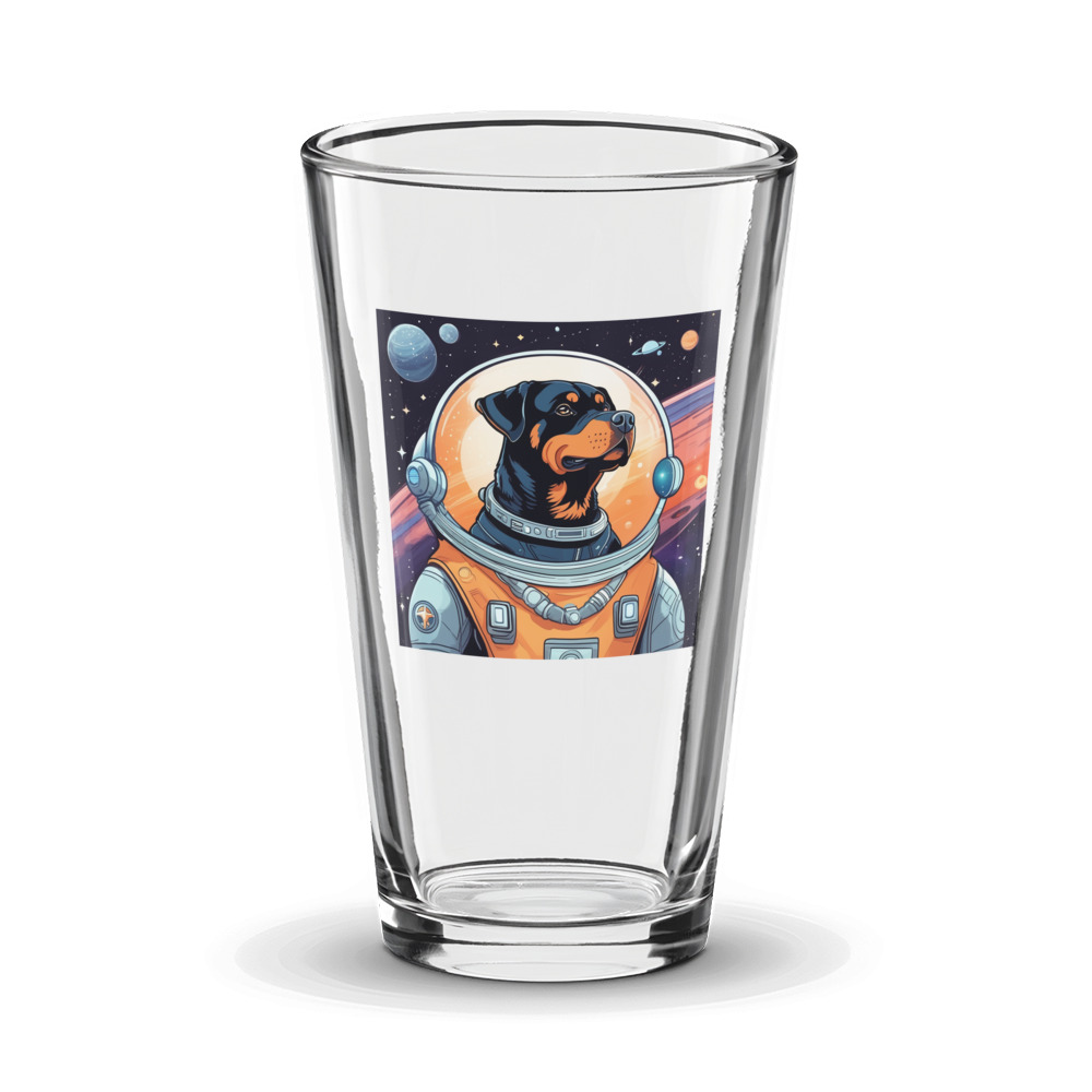 PugMug Custom Rottweiler Glass Tumbler