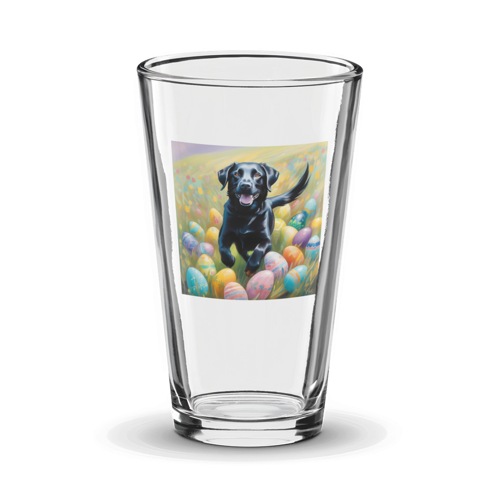 PugMug Custom Black Labrador Retriever Glass Tumbler