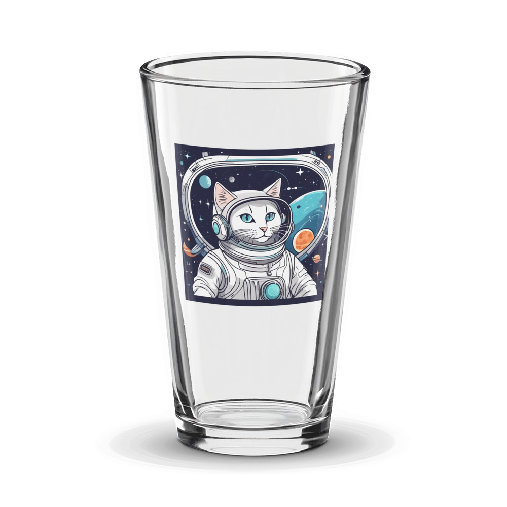 PugMug Custom White Companion Cat Glass Tumbler