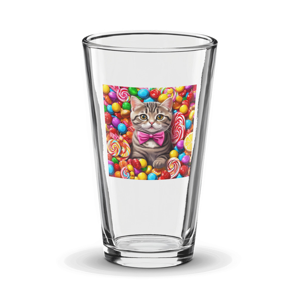 PugMug Custom Tabby Scottish Fold Cat Glass Tumbler