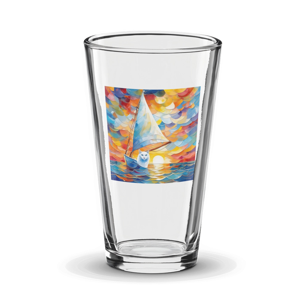 PugMug Custom White Companion Cat Glass Tumbler