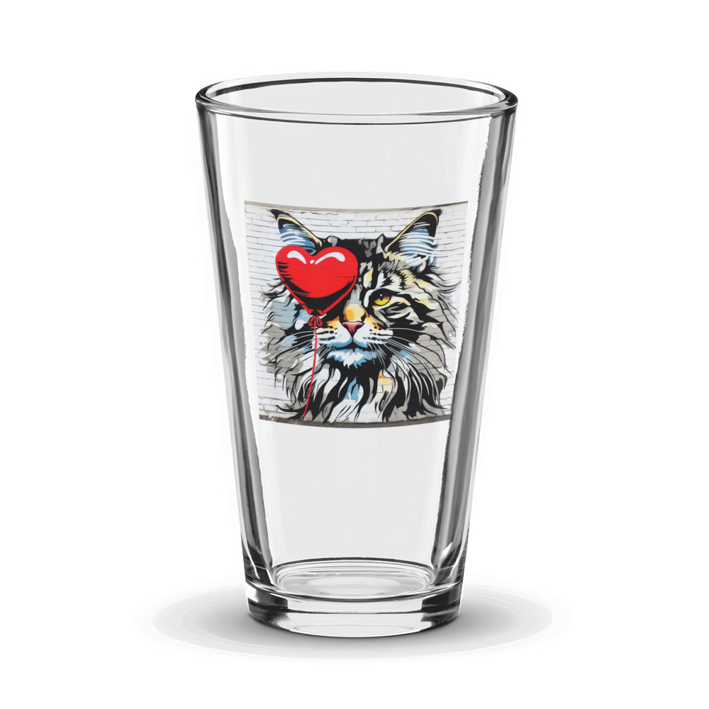 PugMug Custom Tabby Maine Coon Cat Glass Tumbler