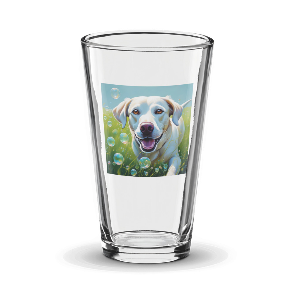PugMug Custom White Labrador Retriever Glass Tumbler