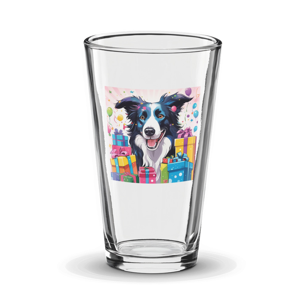 PugMug Custom Border Collie Glass Tumbler