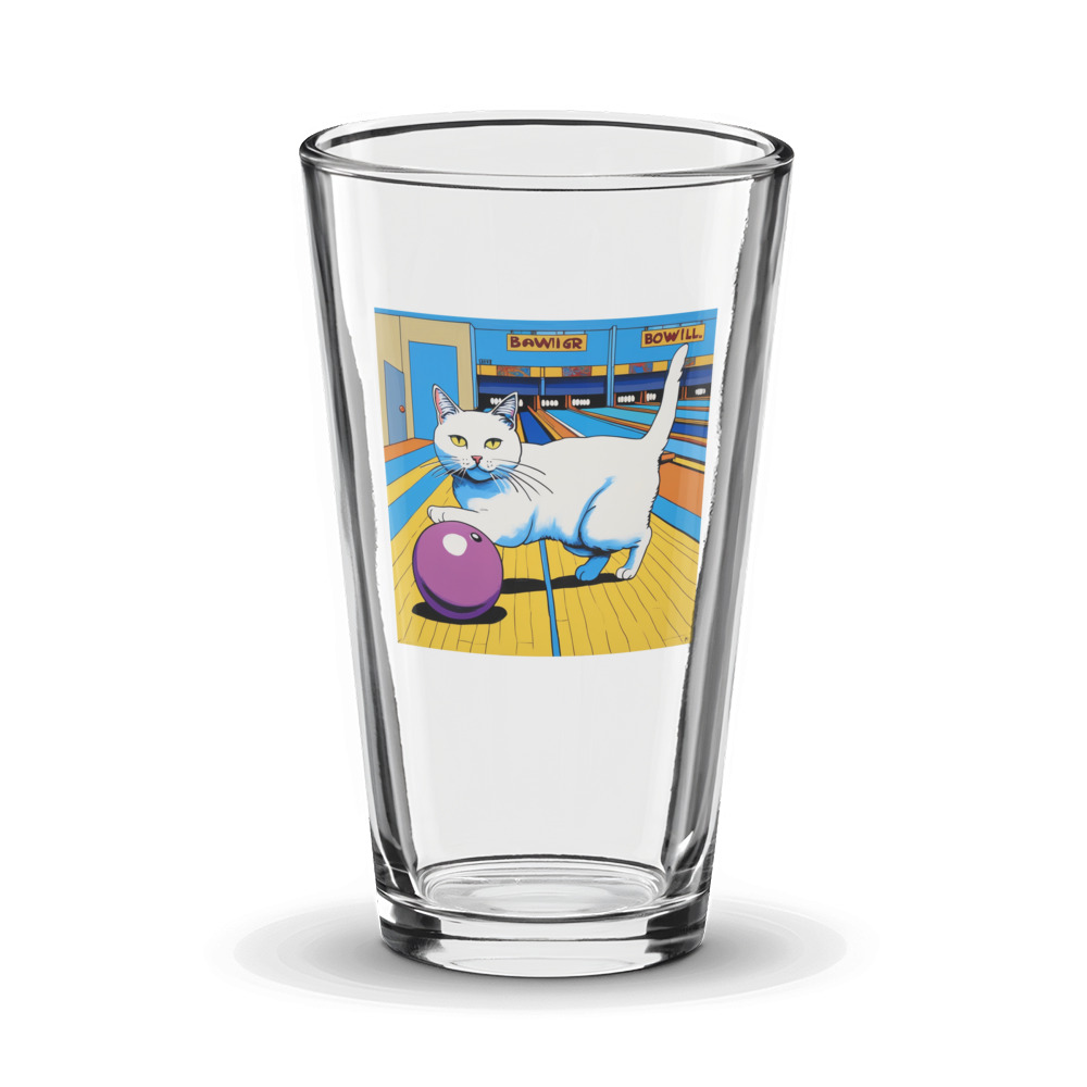 PugMug Custom White Companion Cat Glass Tumbler