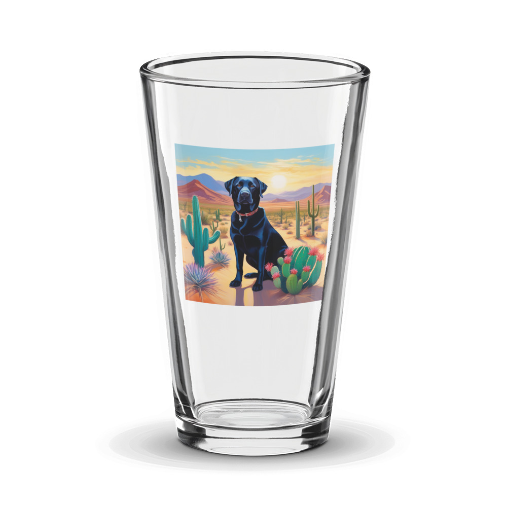 PugMug Custom Black Labrador Retriever Glass Tumbler