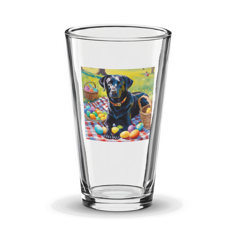 PugMug Custom Black Labrador Retriever Glass Tumbler