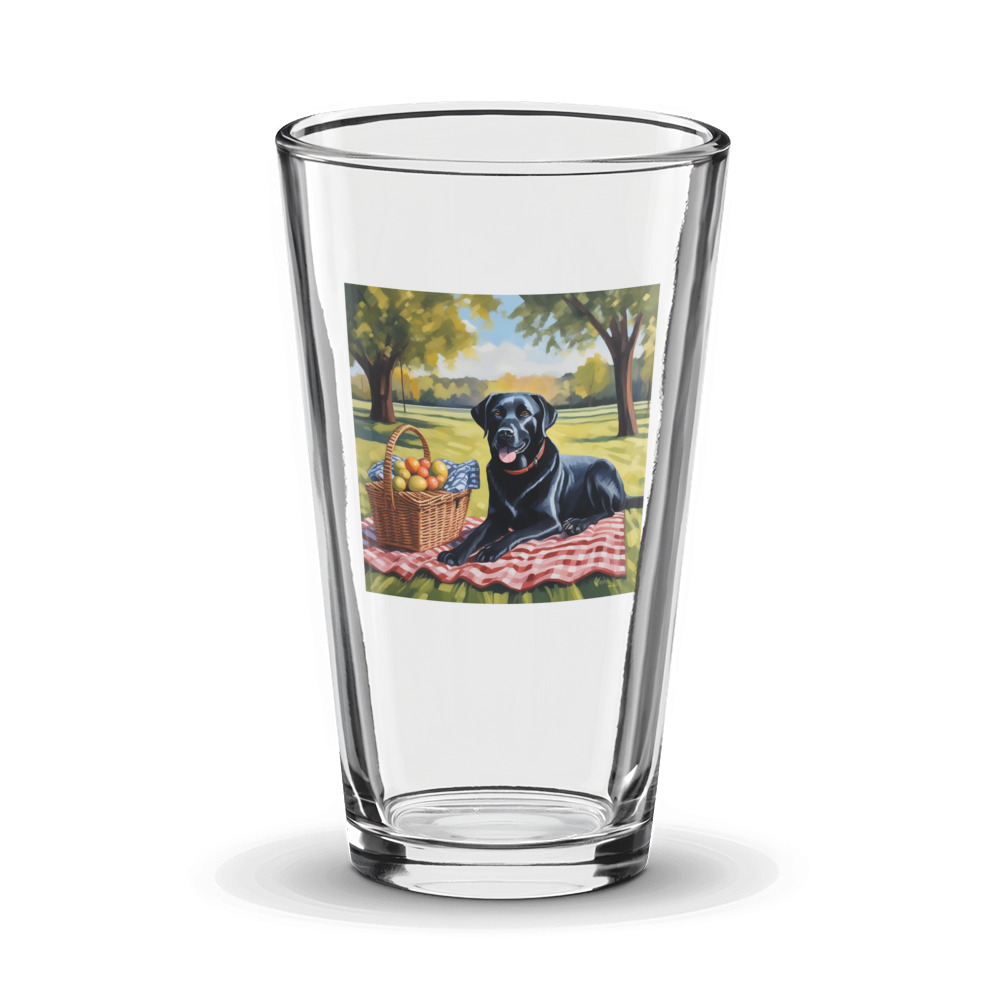 PugMug Custom Black Labrador Retriever Glass Tumbler