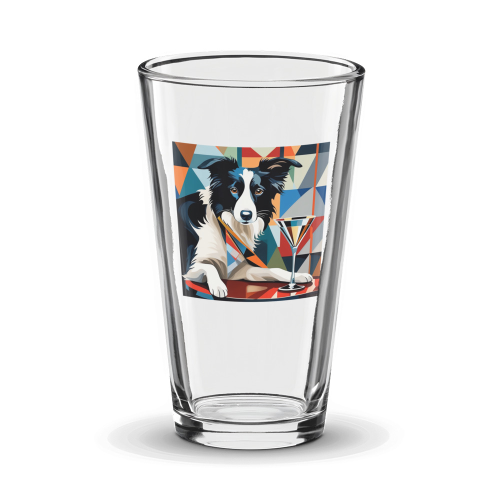 PugMug Custom Border Collie Glass Tumbler