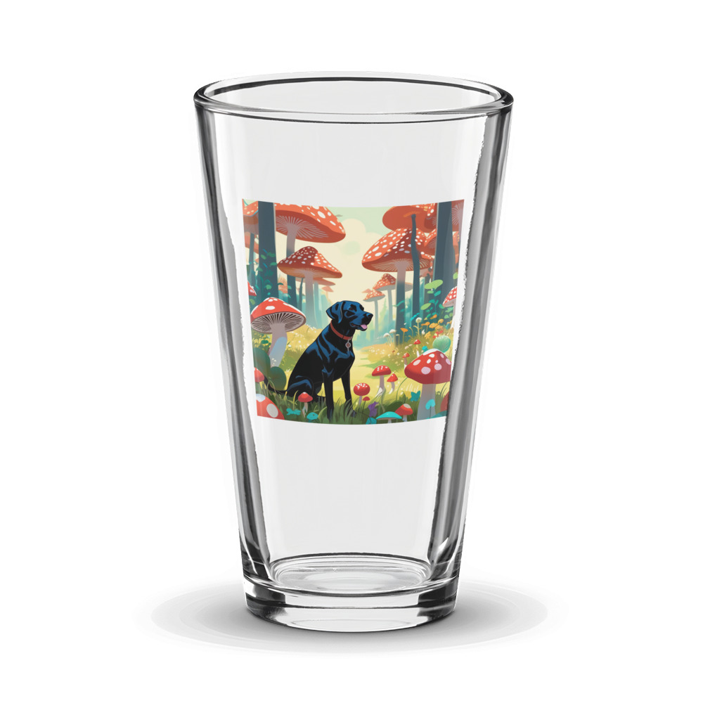 PugMug Custom Black Labrador Retriever Glass Tumbler