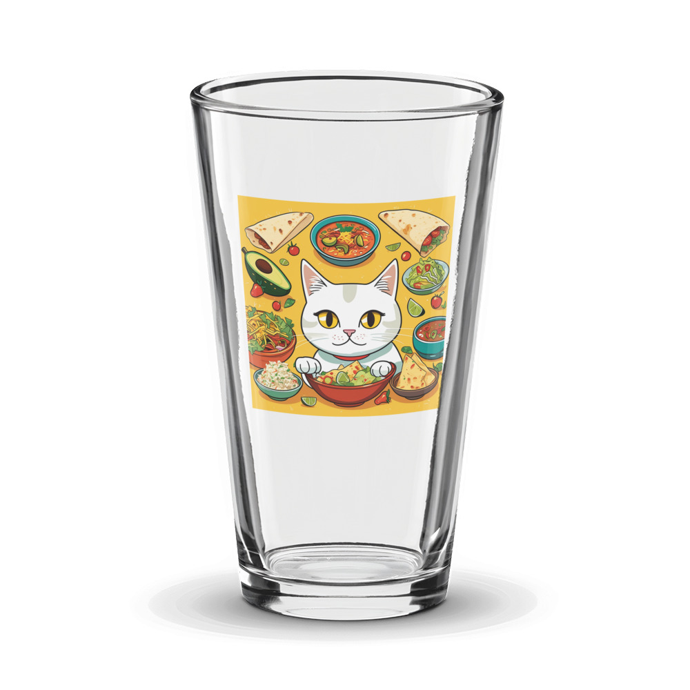 PugMug Custom White Companion Cat Glass Tumbler