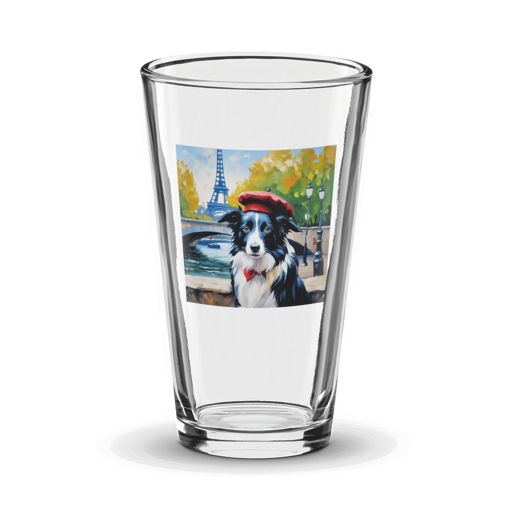 PugMug Custom Border Collie Glass Tumbler