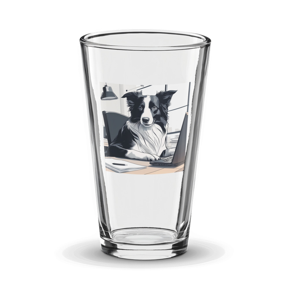 PugMug Custom Border Collie Glass Tumbler