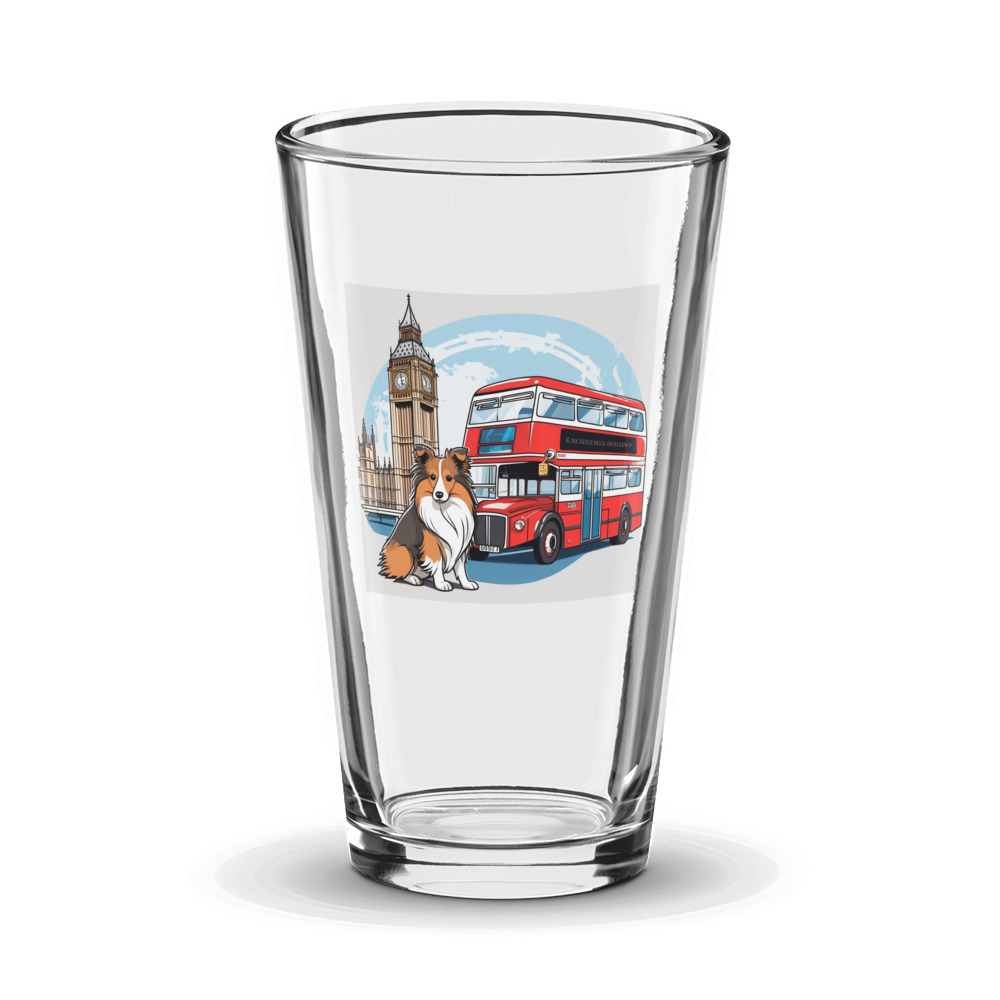 PugMug Custom Shetland Sheepdog Glass Tumbler