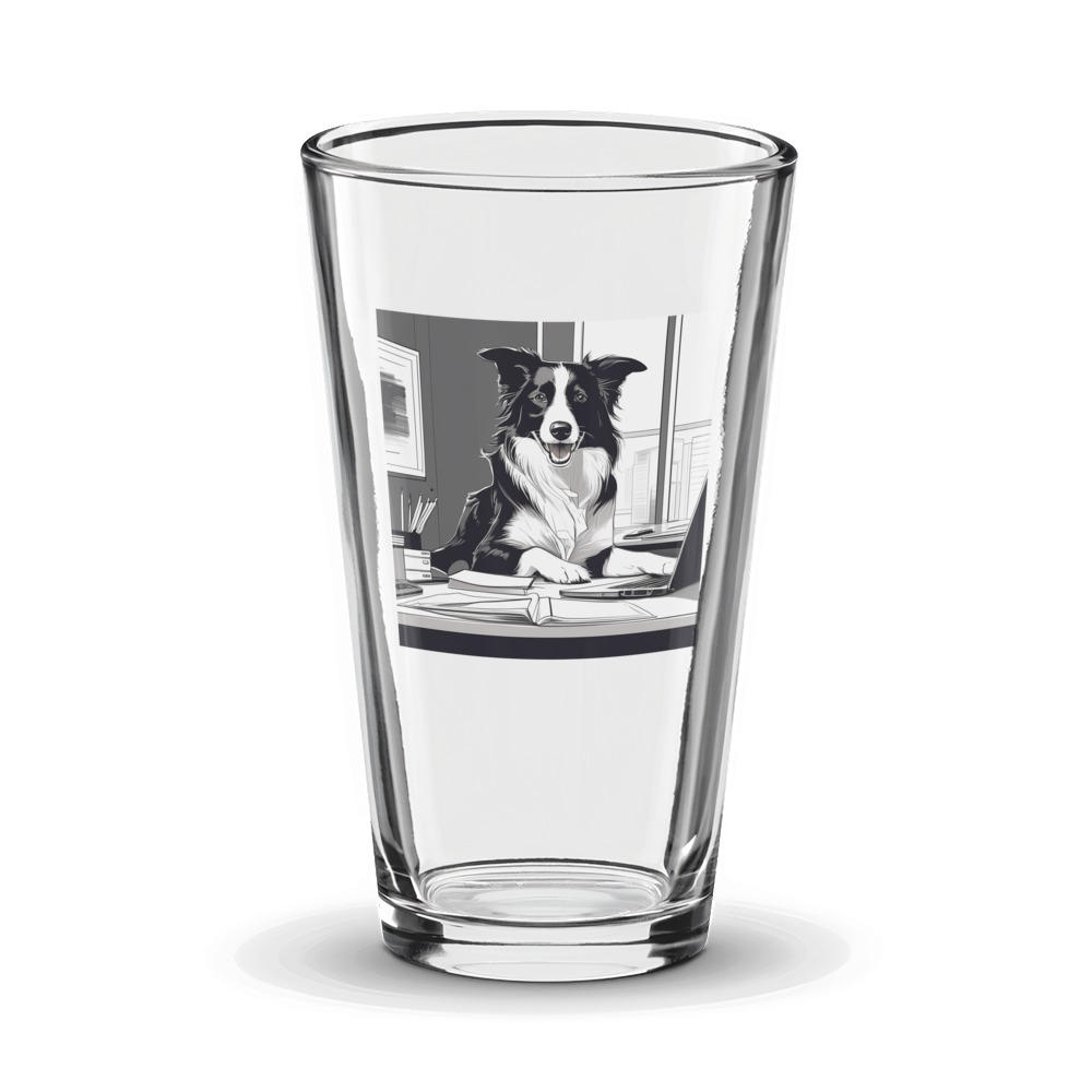 PugMug Custom Border Collie Glass Tumbler