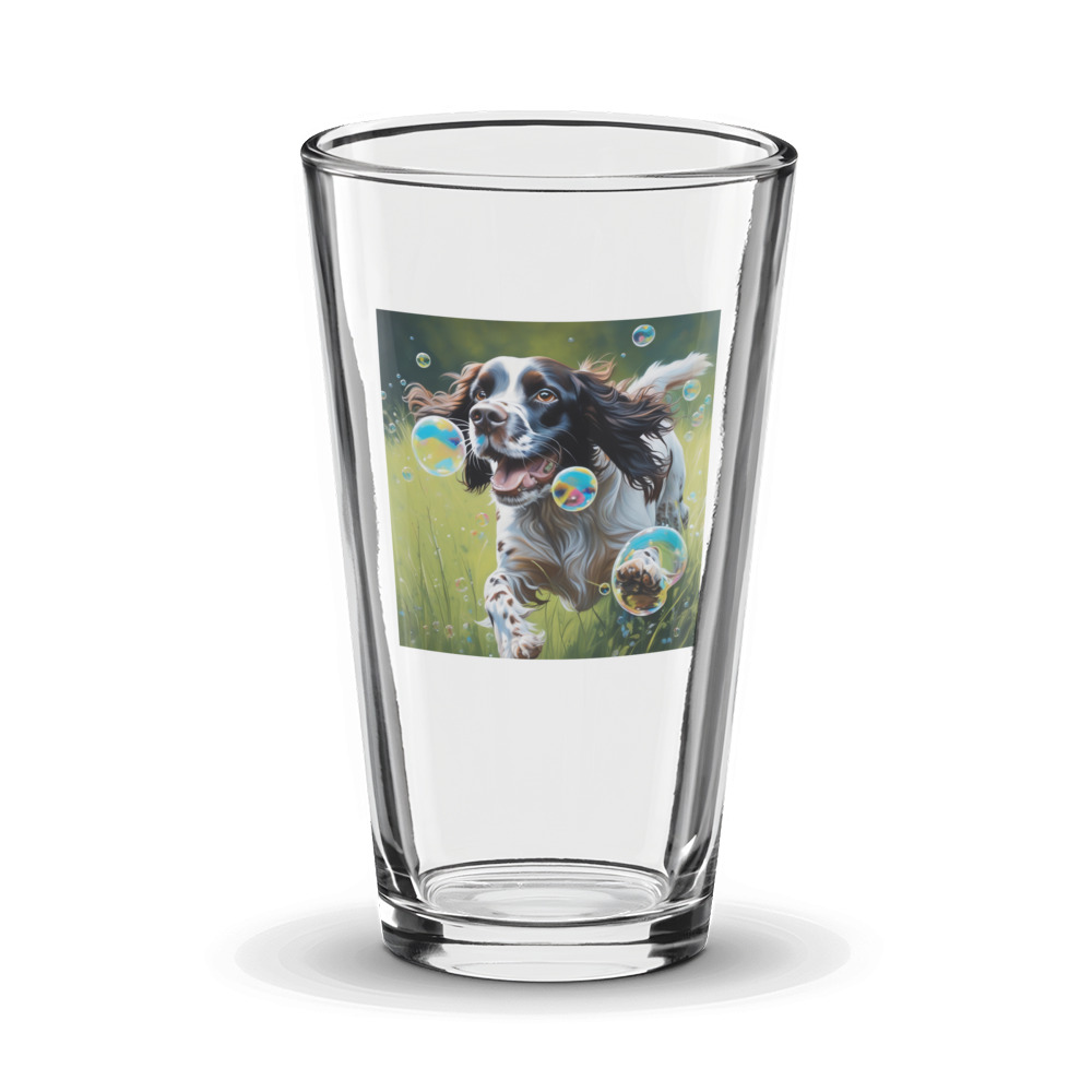 PugMug Custom English Springer Spaniel Glass Tumbler