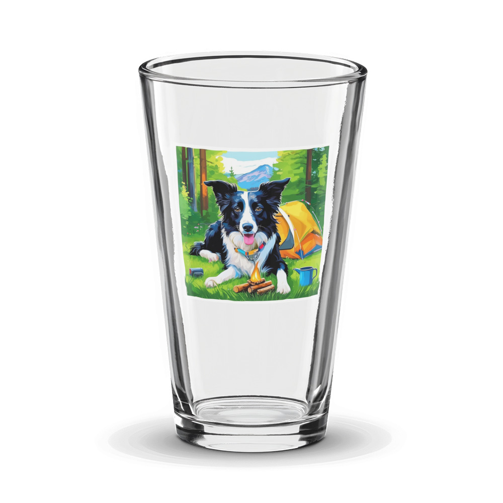 PugMug Custom Border Collie Glass Tumbler