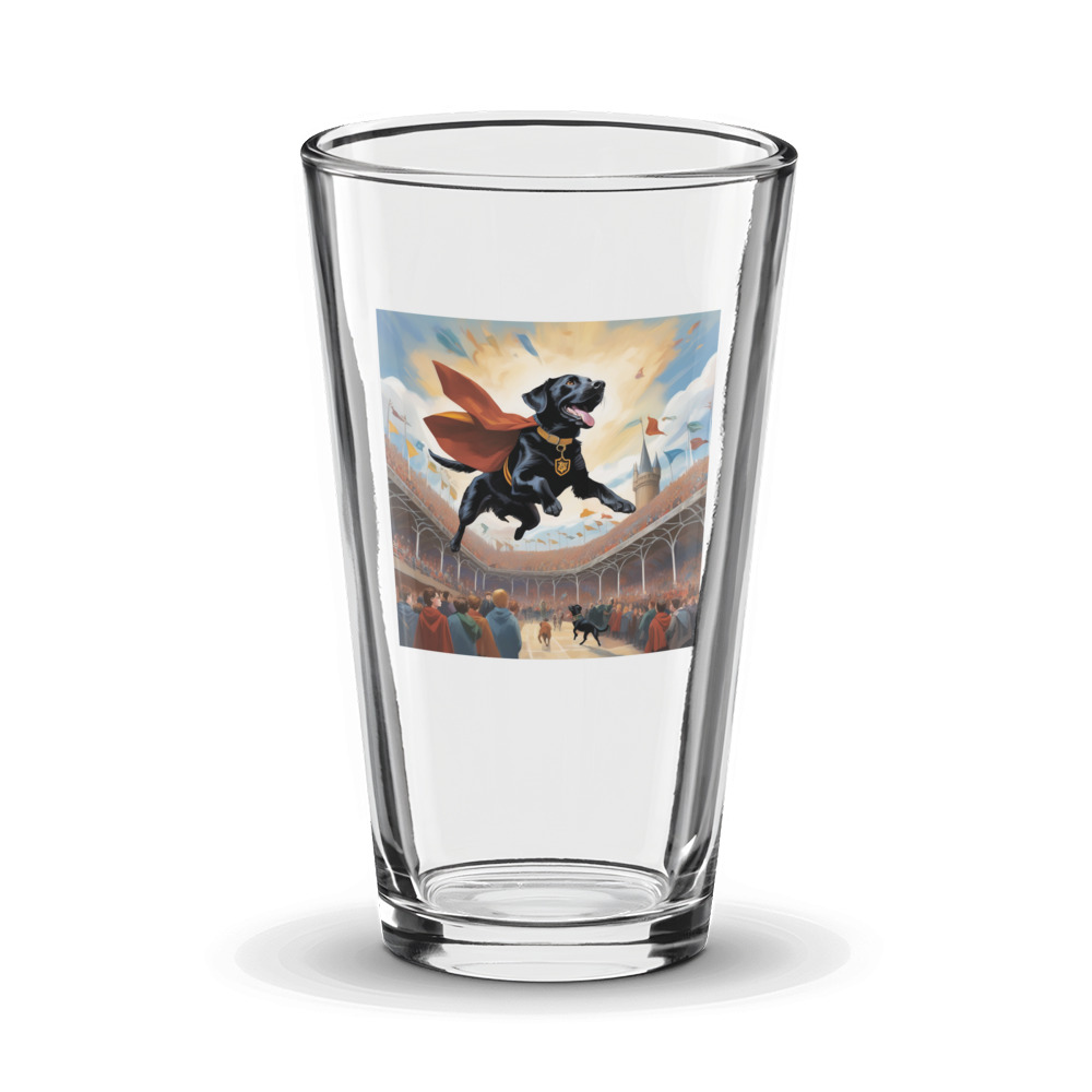 PugMug Custom Black Labrador Retriever Glass Tumbler