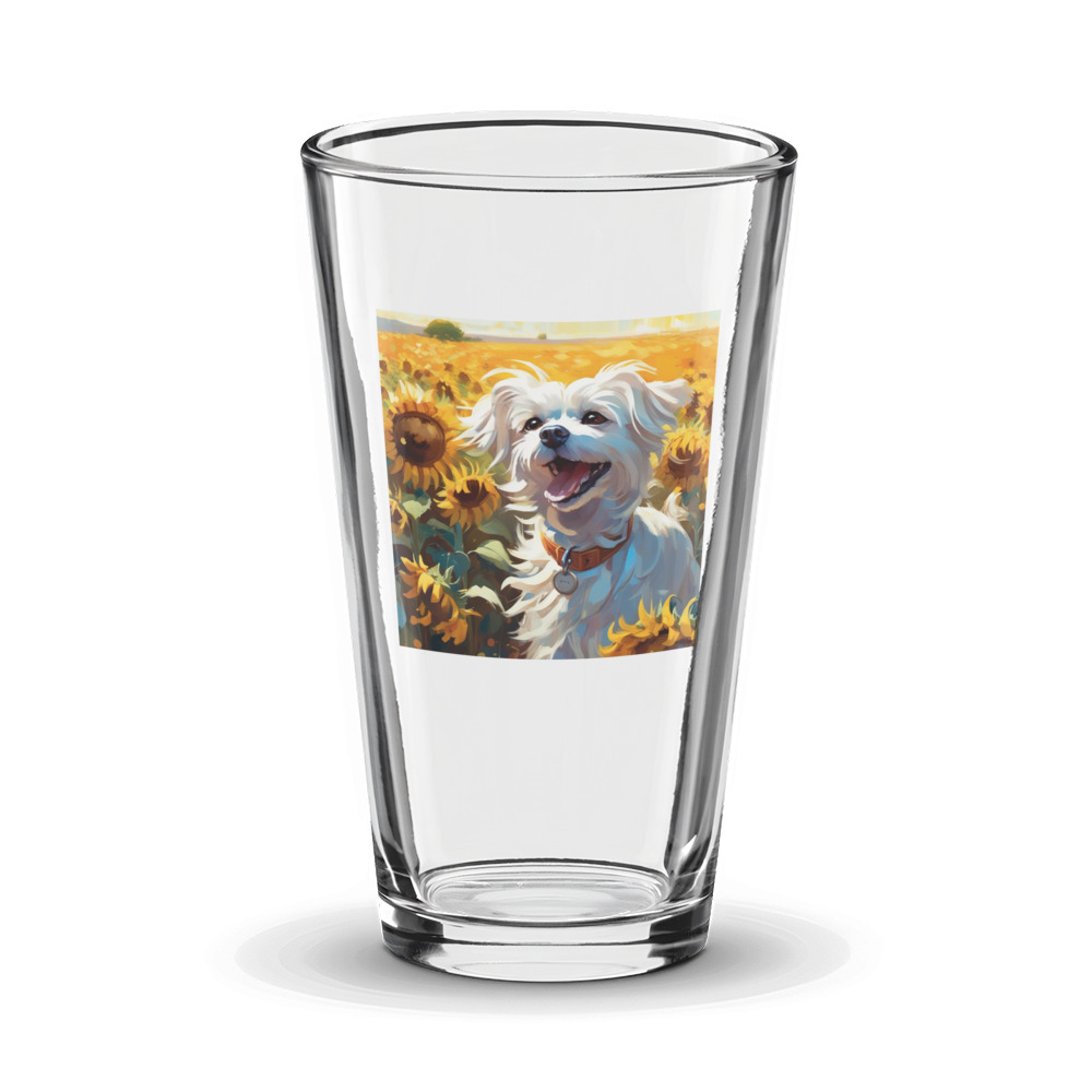 PugMug Custom Maltese Dog Glass Tumbler