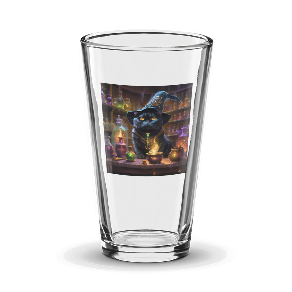 PugMug Custom Black Scottish Fold Cat Glass Tumbler