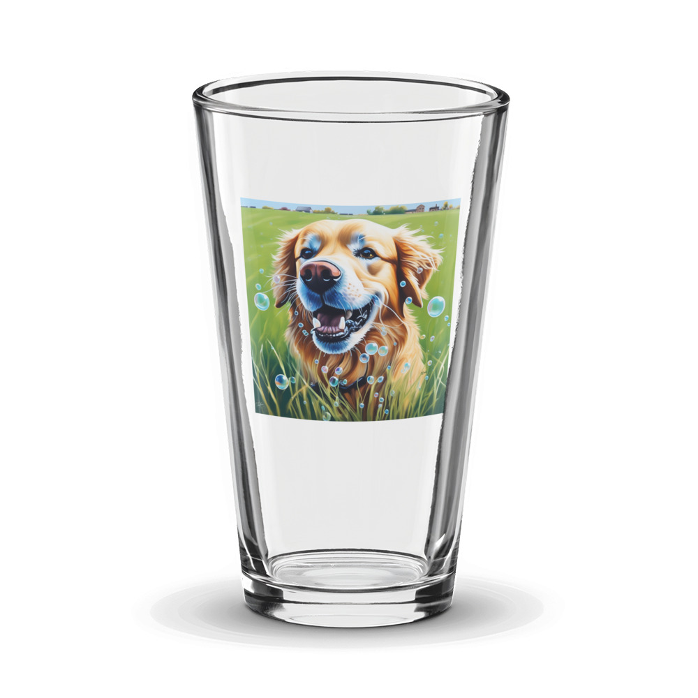 PugMug Custom Golden Retriever Glass Tumbler