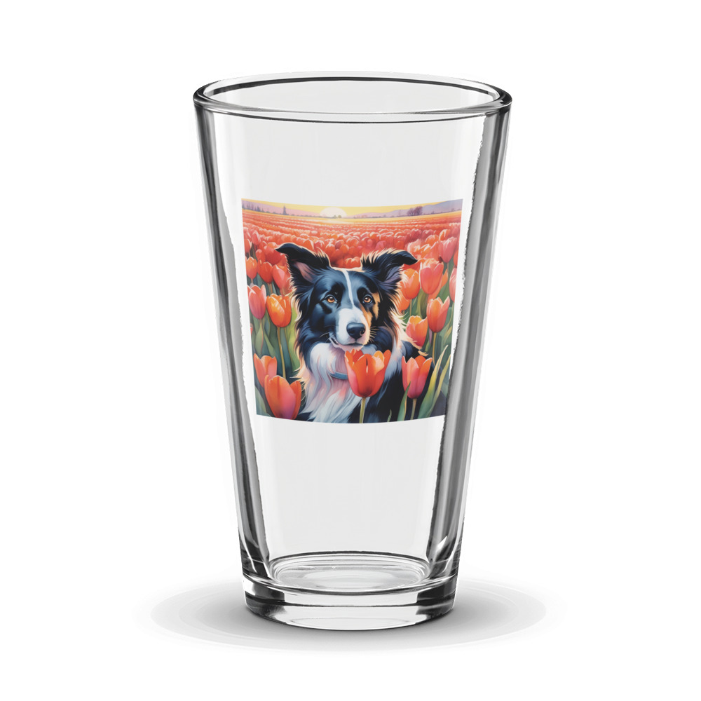 PugMug Custom Border Collie Glass Tumbler
