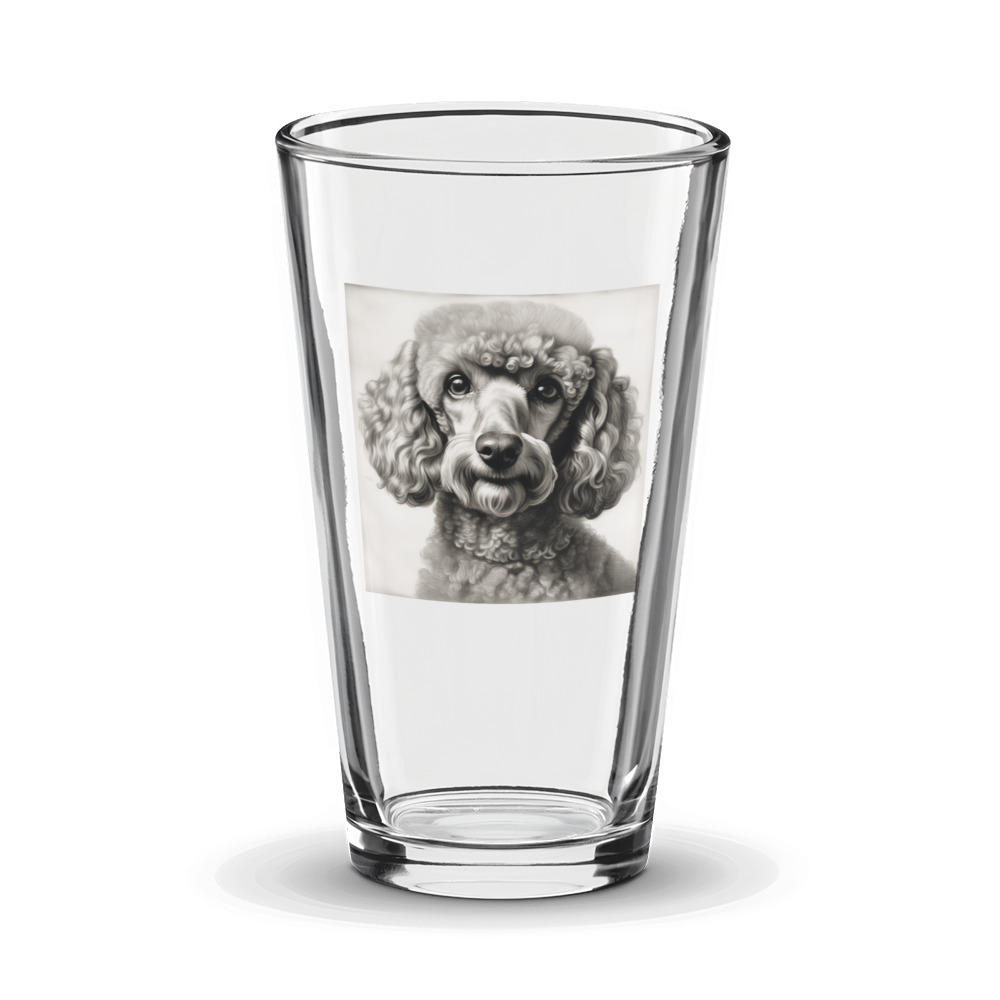 PugMug Custom Tan Poodle Glass Tumbler