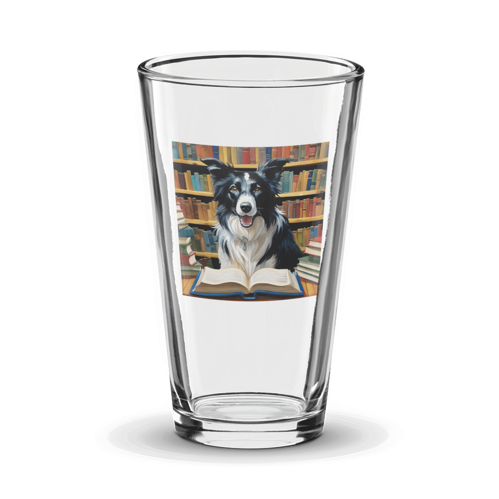 PugMug Custom Border Collie Glass Tumbler