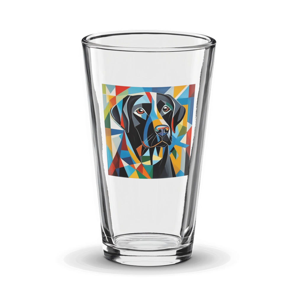 PugMug Custom Black Labrador Retriever Glass Tumbler