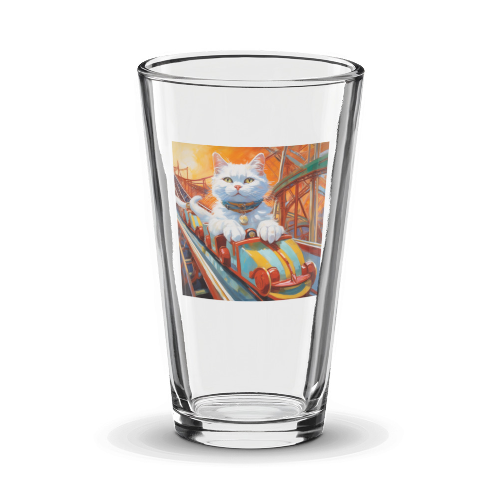 PugMug Custom White Companion Cat Glass Tumbler