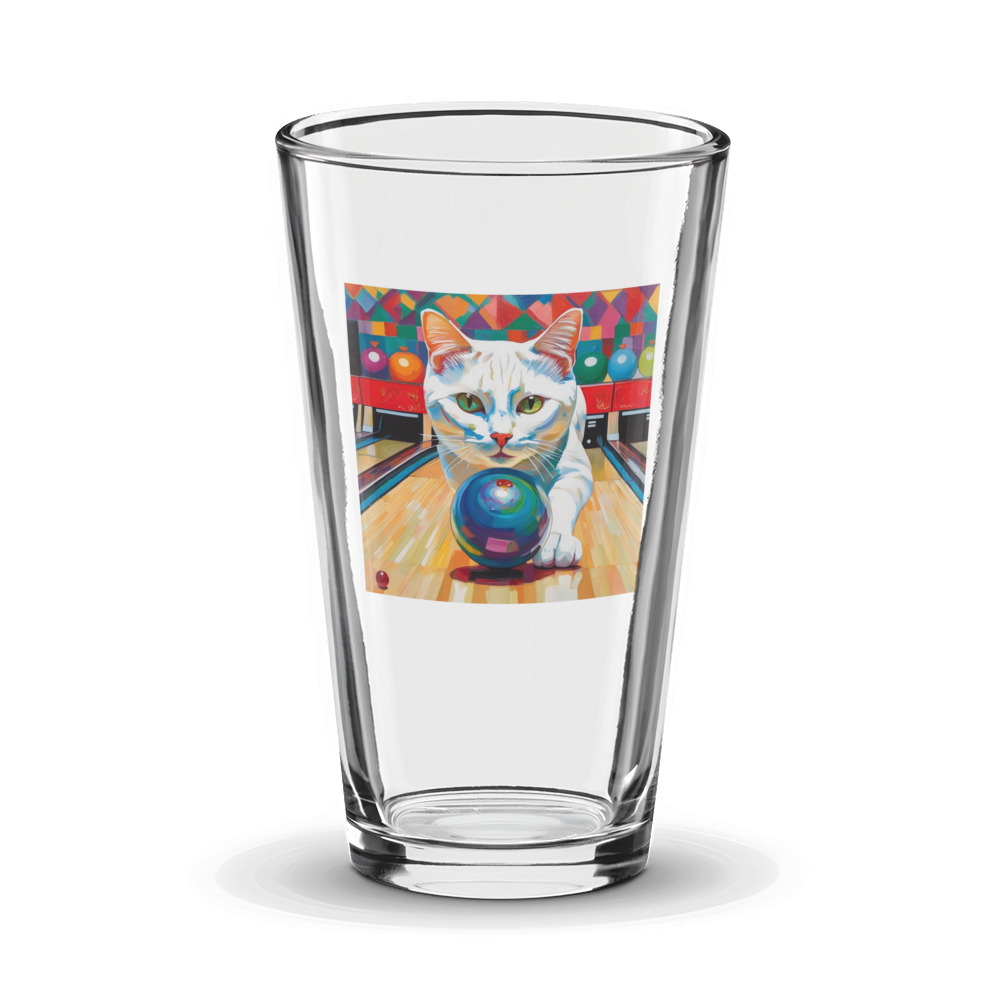 PugMug Custom White Companion Cat Glass Tumbler