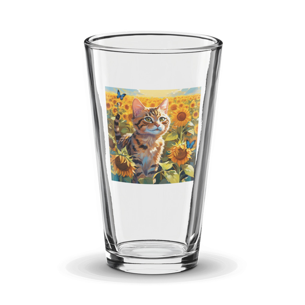 PugMug Custom Tabby Exotic Cat Glass Tumbler