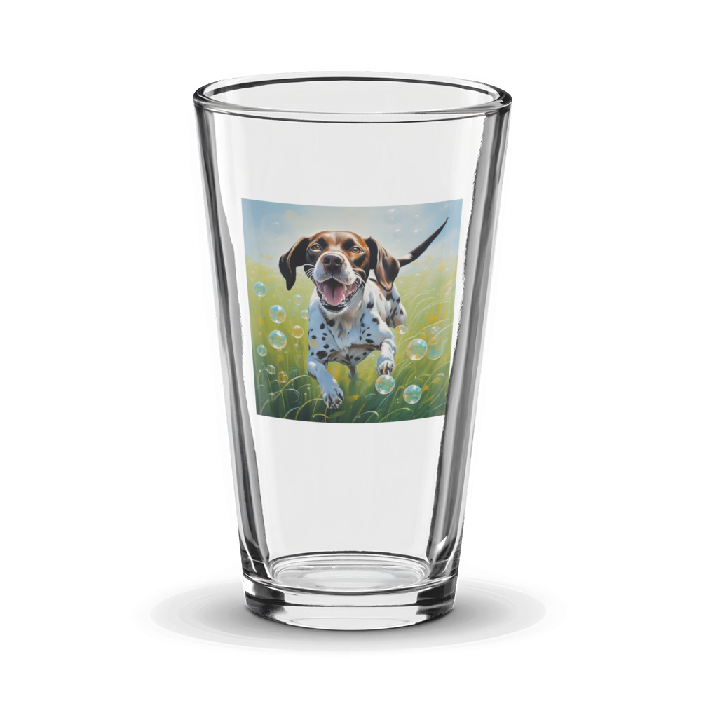 PugMug Custom Pointer Dog Glass Tumbler