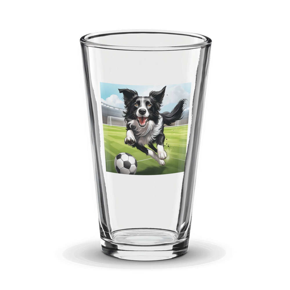 PugMug Custom Border Collie Glass Tumbler