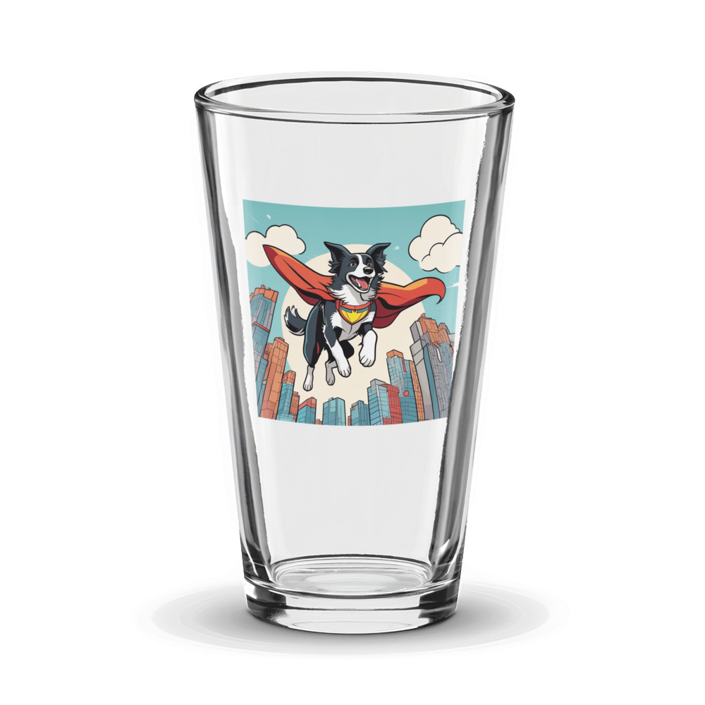 PugMug Custom Border Collie Glass Tumbler