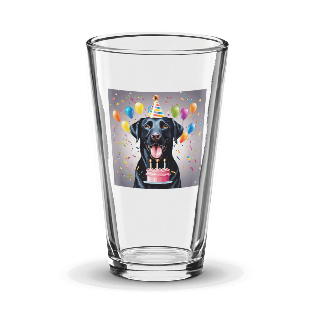 PugMug Custom Black Labrador Retriever Glass Tumbler