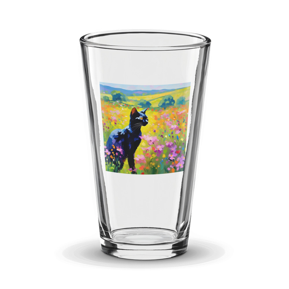 PugMug Custom Black Abyssinian Cat Glass Tumbler
