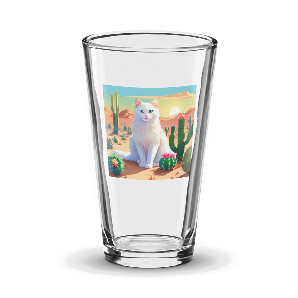 PugMug Custom White Companion Cat Glass Tumbler