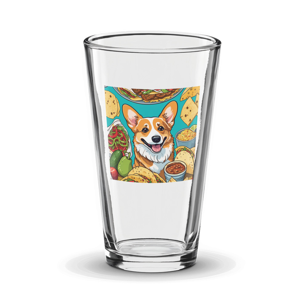 PugMug Custom Pembroke Welsh Corgi Glass Tumbler