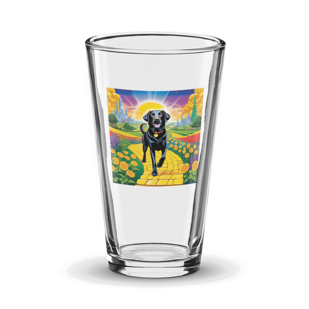 PugMug Custom Black Labrador Retriever Glass Tumbler