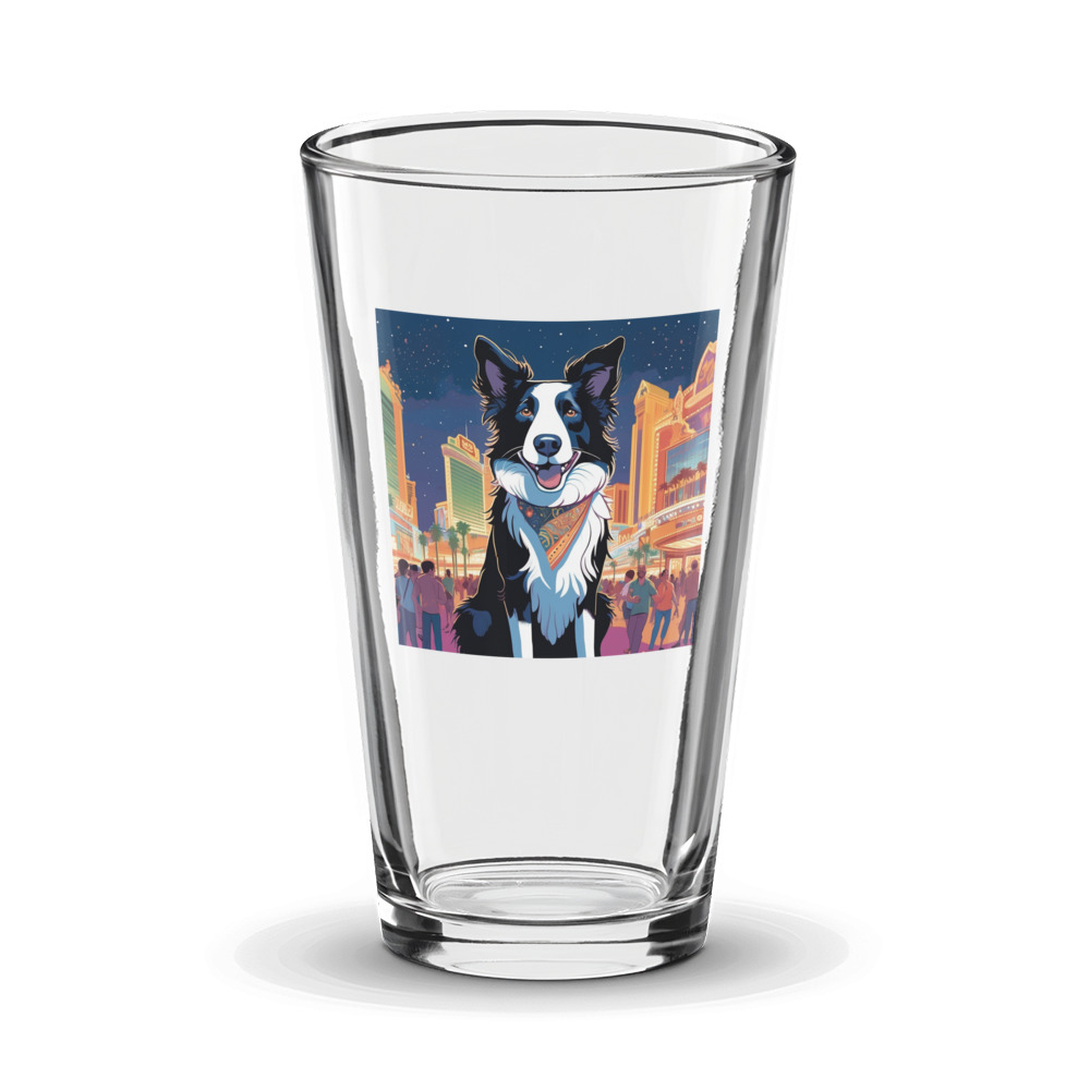 PugMug Custom Border Collie Glass Tumbler
