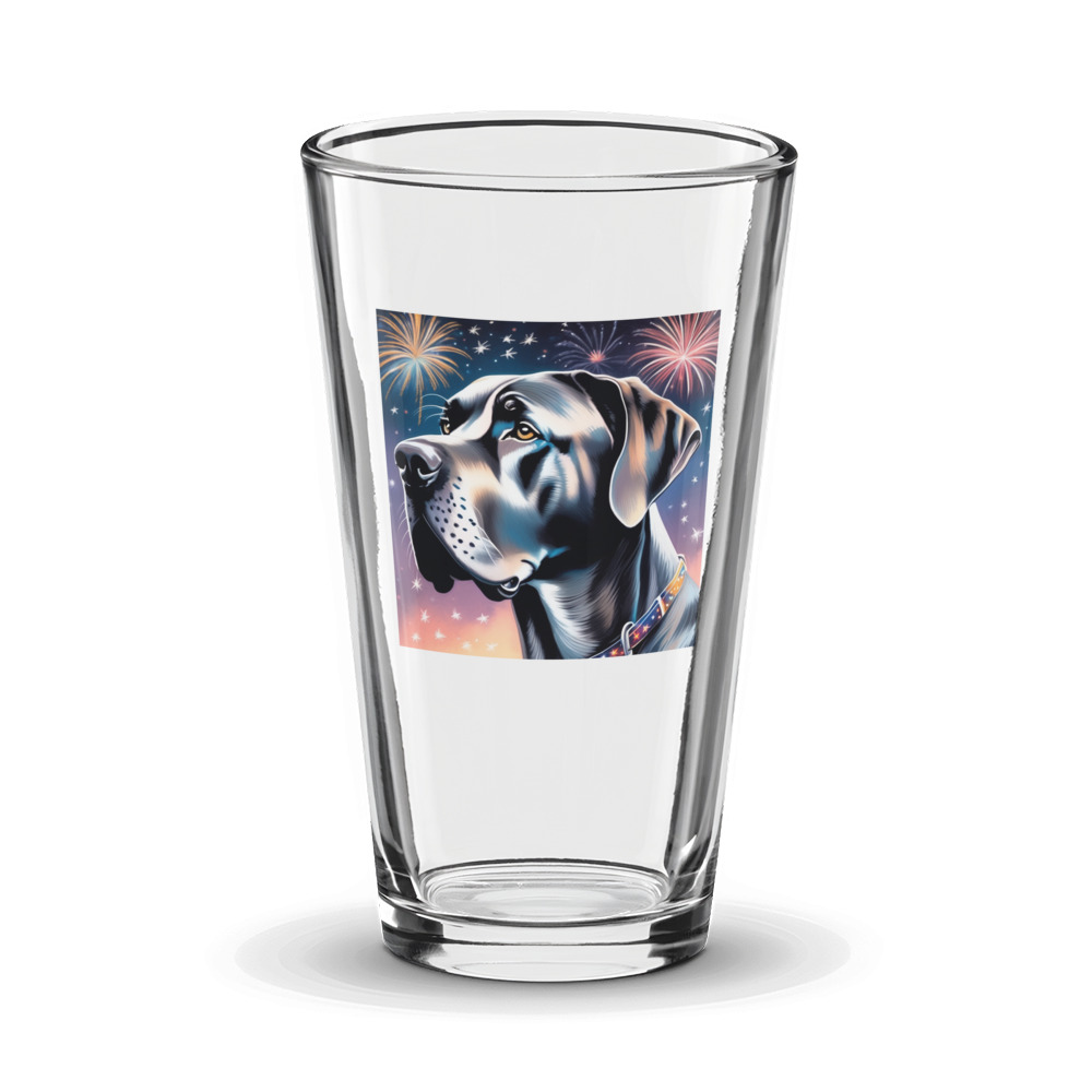 PugMug Custom Great Dane Glass Tumbler