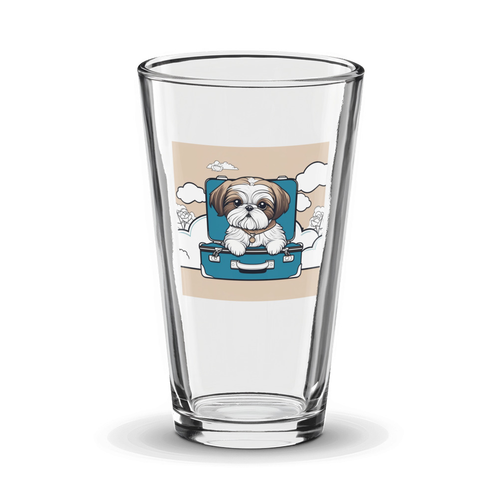 PugMug Custom Shih Tzu Glass Tumbler