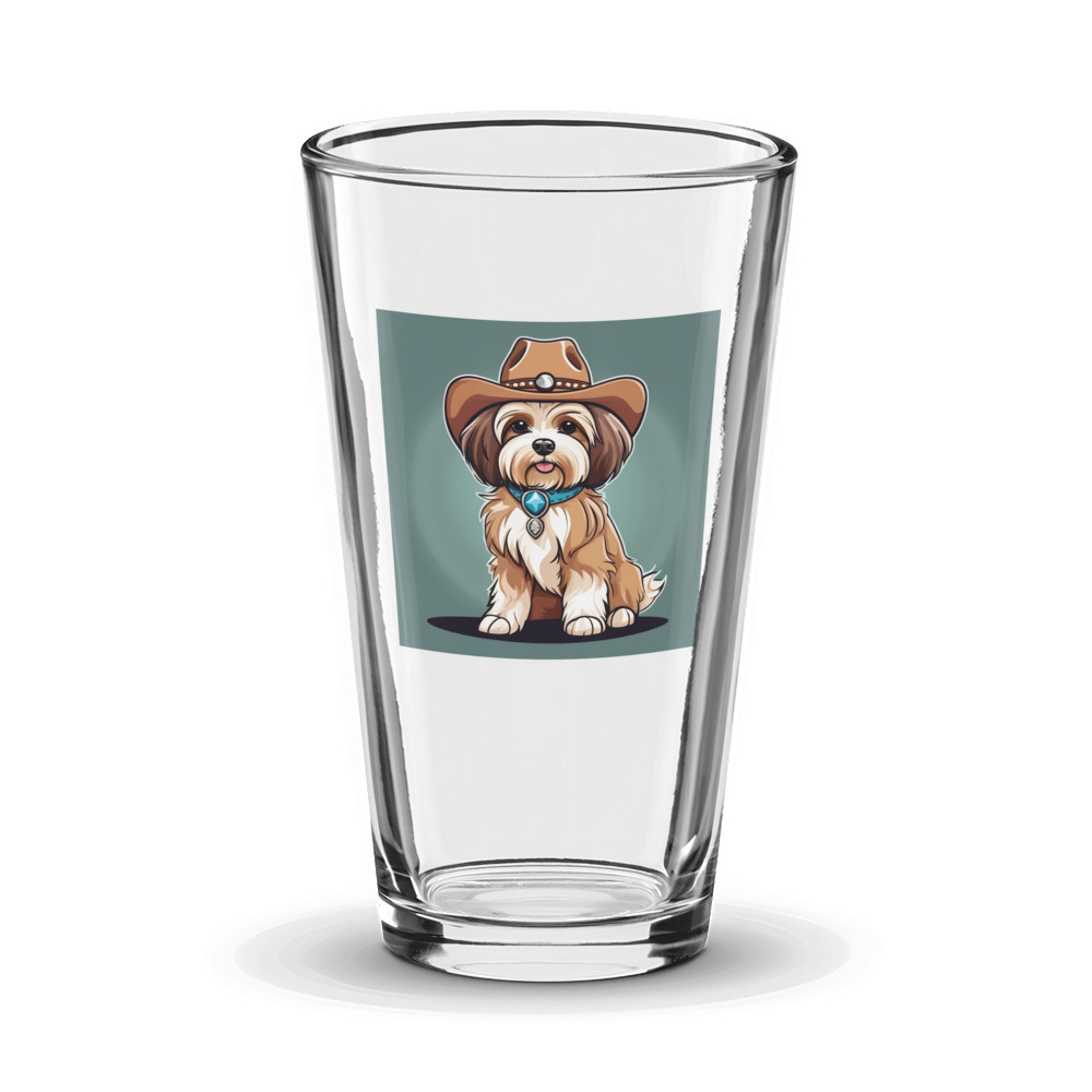 PugMug Custom Tan Havanese Dog Glass Tumbler