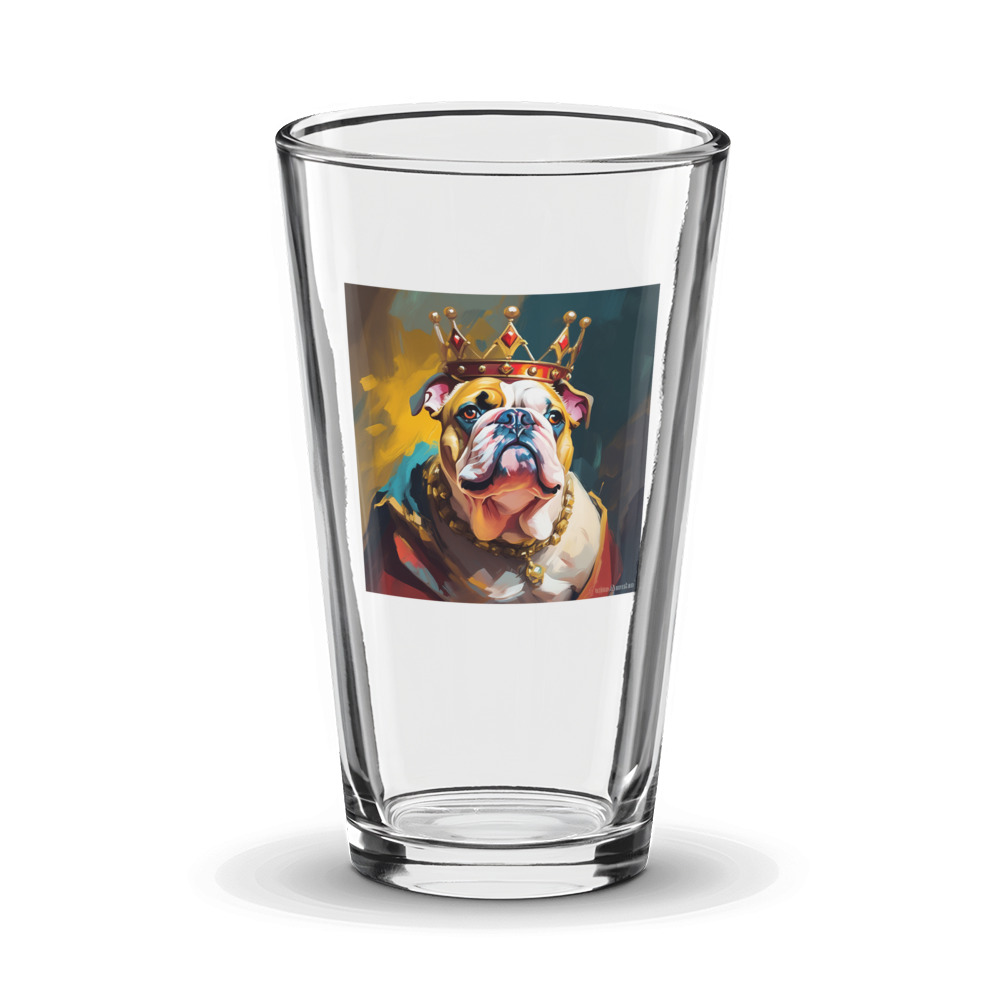 PugMug Custom Bulldog Glass Tumbler