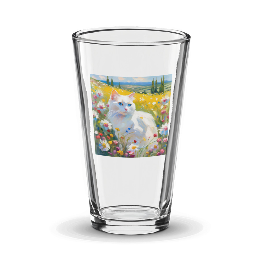 PugMug Custom White Ragdoll Cat Glass Tumbler
