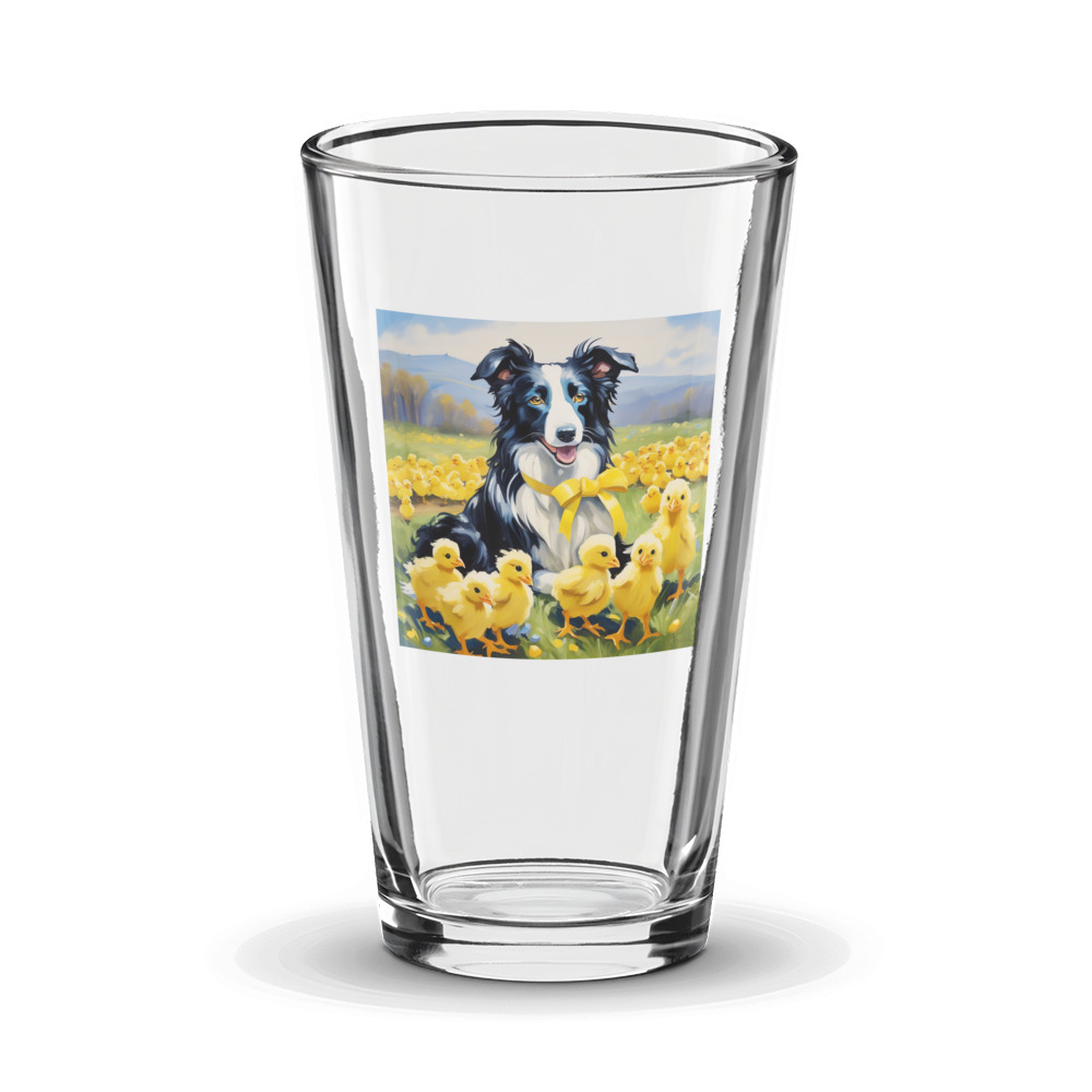 PugMug Custom Border Collie Glass Tumbler