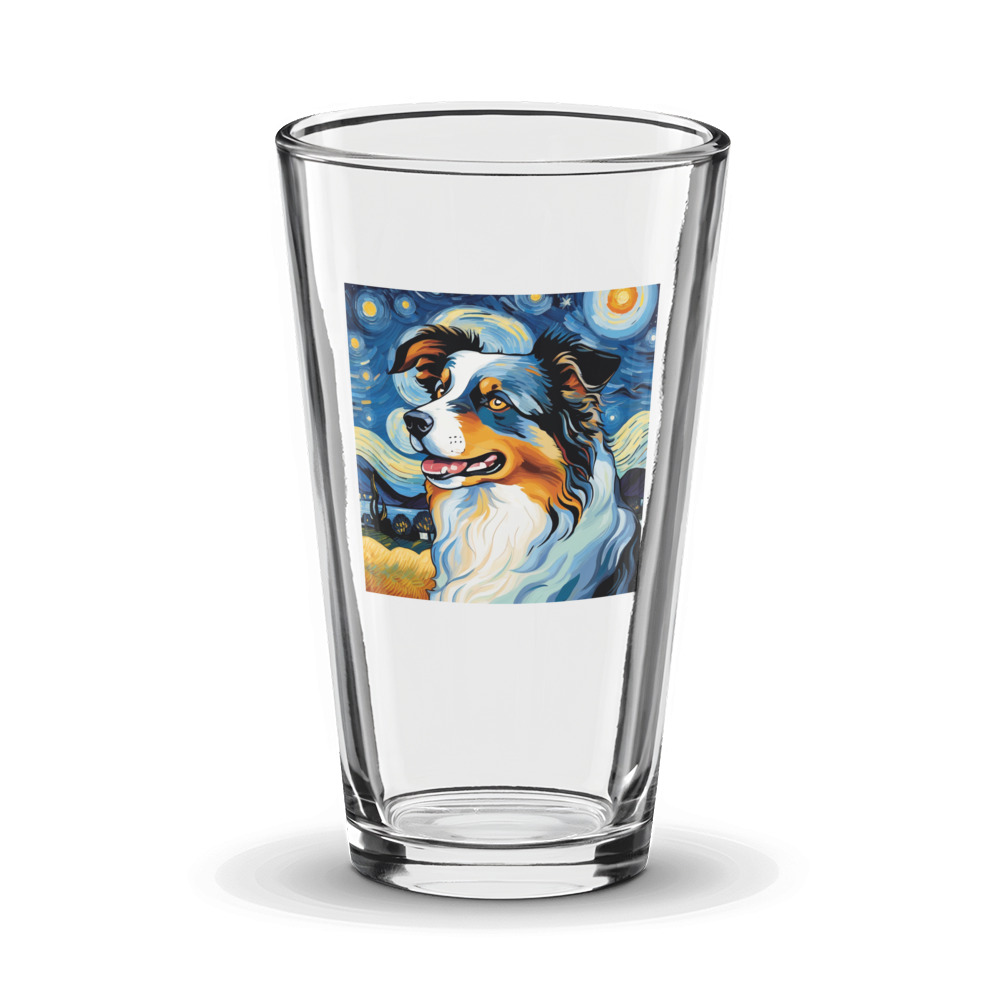 PugMug Custom Australian Shepherd Dog Glass Tumbler