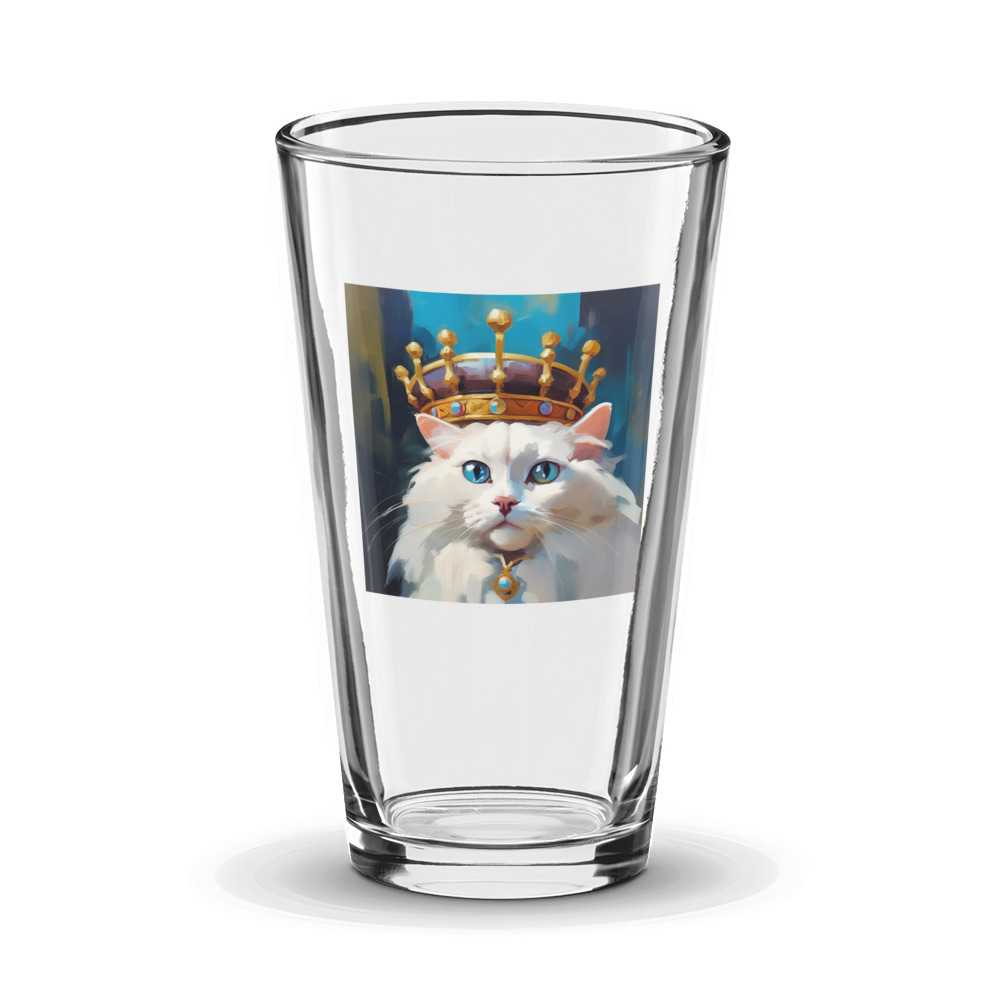 PugMug Custom White Ragdoll Cat Glass Tumbler
